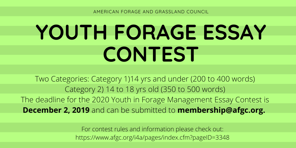 Youth Forage Essay Contest